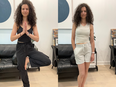 Left: Align Cropped Cami Tank Top, Dance Studio Relaxed-Fit Mid-Rise Cargo Pant. Right: Wunder Train High-Rise Ribbed Tight, Scuba High-Rise Short.