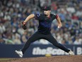 Toronto Blue Jays pitcher Brandon Eisert makes his major league debut against the Boston Red Sox during eighth inning American League MLB action in Toronto on Monday, June 17, 2024.