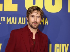 Ryan Gosling attends the "The Fall Guy" Premiere at UGC Normandie on April 23, 2024 in Paris, France.