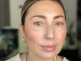 Nadia Albano shows how to do 'pearl skin' makeup.