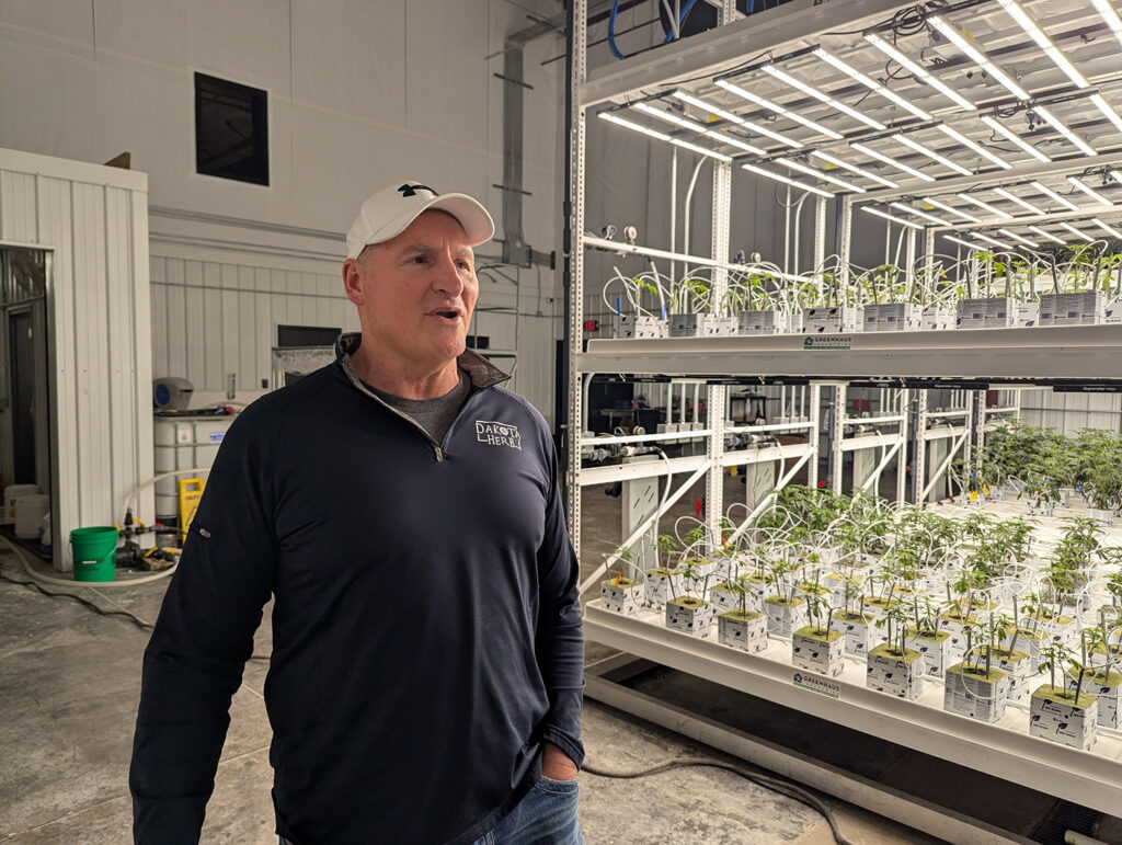 Alan Welsh is a partner in Dakota Herb, a medical marijuana company with dispensaries in Huron, Brandon, Aberdeen and Vermillion. (John Hult/South Dakota Searchlight)