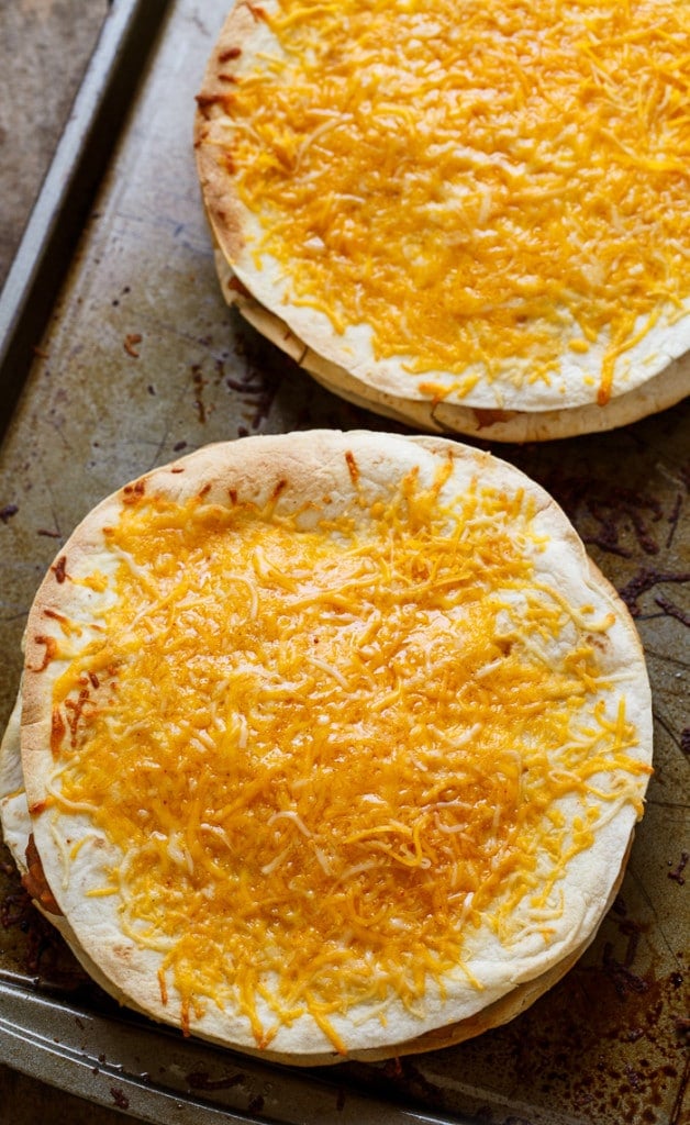 Stacked Tortilla Taco Pizzas