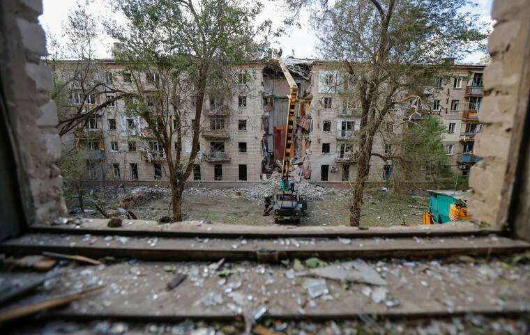 REUTERS/ALEXANDER ERMOCHENKO/FILE PHOTO
                                A view shows a multi-story residential building damaged in recent shelling by U.S.-supplied ATACMS missiles, according to the Russian Defence Ministry, in the course of Russia-Ukraine conflict in Luhansk, Russian-controlled Ukraine, on June 7.