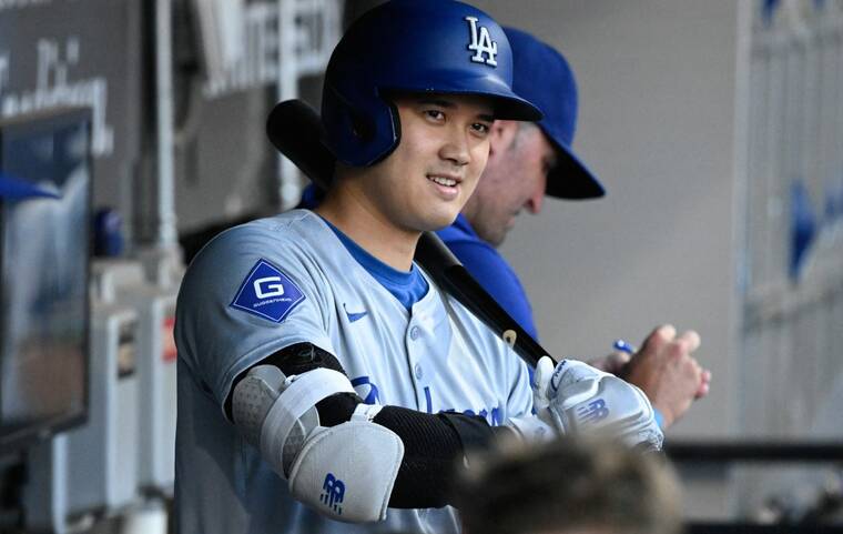 MATT MARTON-USA TODAY SPORTS/FILE PHOTO
                                Los Angeles Dodgers two-way player Shohei Ohtani warms up, Monday, before the first inning against the Chicago White Sox at Guaranteed Rate Field. Ohtani has played only 78 games for the Los Angeles Dodgers, but he already holds a place in team lore.