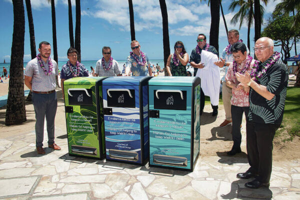 Special trash cans installed around Waikiki