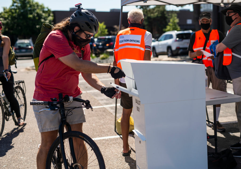 Fearing that Democrats hold a crucial edge in ballots cast before Election Day, national Republicans are working to convince their voters to take advantage of mail and early voting this year. (Photo by Stephen Maturen/Getty Images)