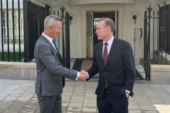 Peter Hartcher meets US National Security Adviser Jake Sullivan at the White House. 