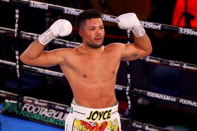 <p>Joe Joyce celebrates beating Daniel Dubois</p>