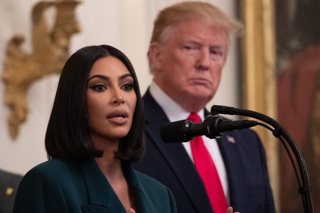 <p>Donald Trump said he felt as though Kim Kardashian had betrayed him by celebrating Joe Biden’s 2020 presidential victory </p>