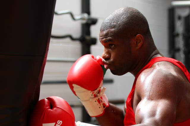 <p>Daniel Dubois, 23, in training</p>