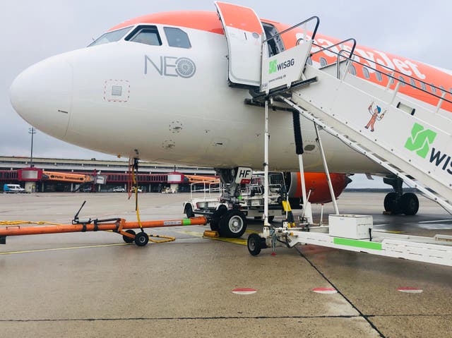 <p>Sold out: easyJet flight at Berlin Brandenburg airport</p>