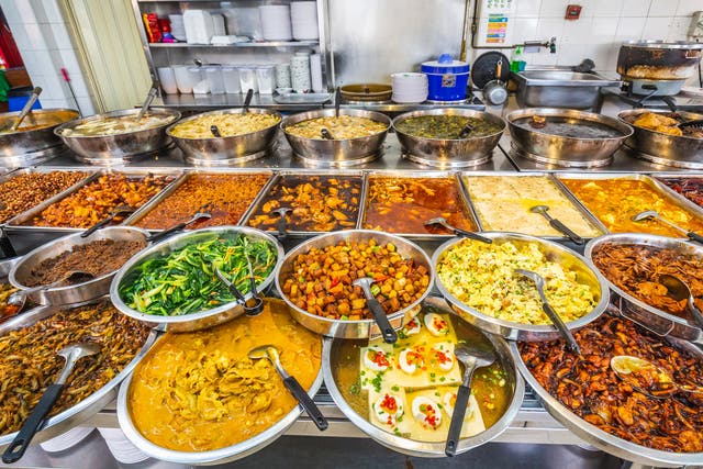 <p>A hawker market stall at Newton Food Center, Singapore</p>