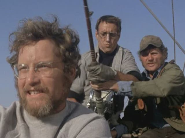 <p>Robert Shaw, Roy Scheider and Richard Dreyfuss in Steven Spielberg’s masterpiece movie </p>