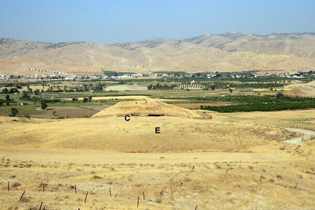 <p>A view of the archaeological site at Tel Tsaf, in the Jordan Valley </p>