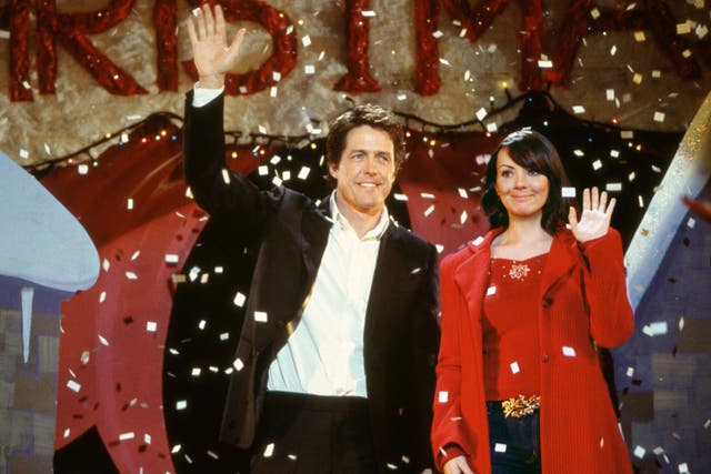 <p>Hugh Grant and Martine McCutcheon in Love Actually, 2003</p>