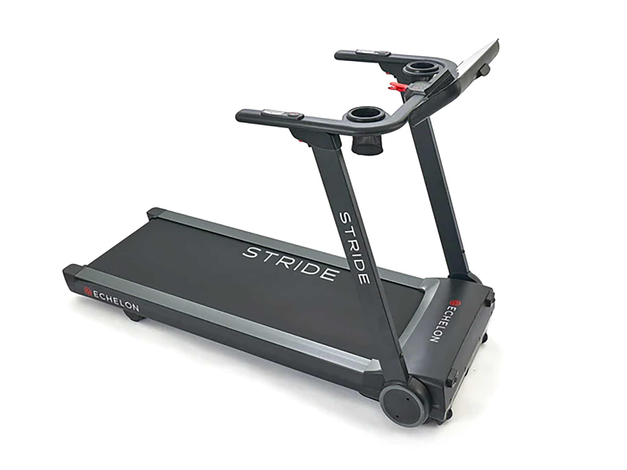 Echelon stride auto-fold connected treadmill