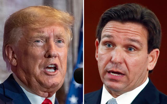 <p>Election 2024 DeSantis Trump</p>