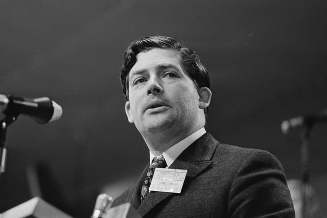 <p>Lawson at the Conservative Party Conference in Brighton in October 1969 </p>