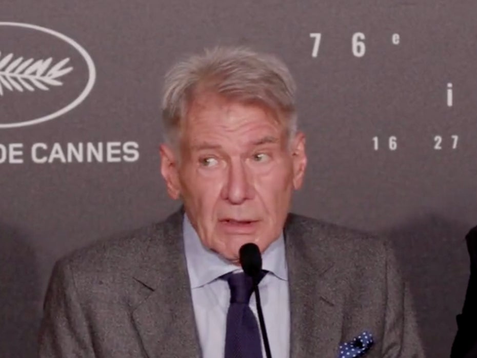 Harrison Ford was taken aback by a reporter’s question at the ‘Indiana Jones’ Cannes press conference