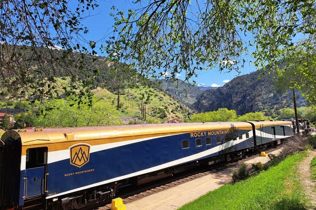 <p>The Rocky Mountaineer in Glenwood Springs</p>