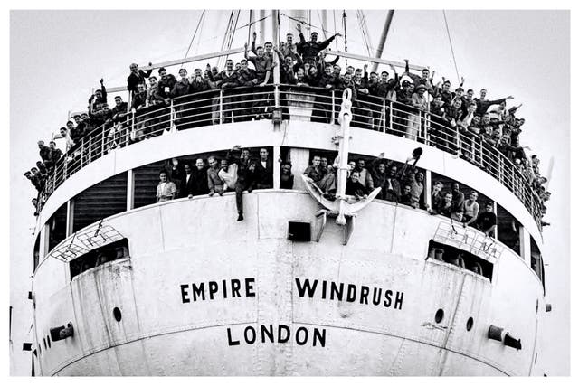 <p>Empire Windrush arrives packed with West Indian immigrants at Tilbury Docks on the River Thames in Essex on 22 June 1948 </p>