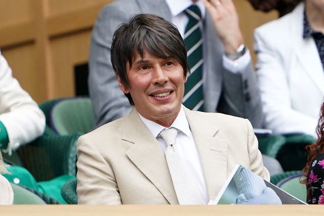 Brian Cox was among the stars in the Royal Box at Wimbledon (Zac Goodwin/PA)