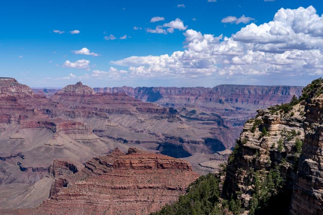 <p>Clouds pass over the South Rim of Grand Canyon National Park in Grand Canyon Village on 8 August 2023  </p>