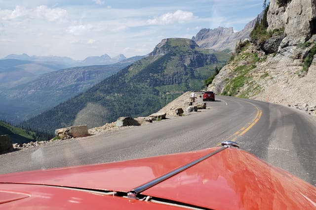 <p>Trading the RV for the view from the front seat of Red Bus tours in Yellowstone</p>