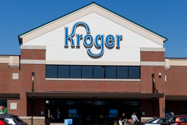 <p>A Kroger location in Cincinnati, Ohio. Kroger and Albertsons have agreed to sell nearly 600 stores to appease regulators ahead of a proposed merger </p>