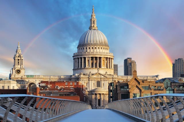 <p>St Paul’s Cathedral viewed from the Millennium Bridge </p>