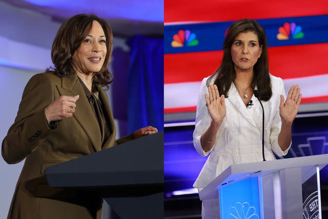 <p>Kamala Harris and Nikki Haley</p>