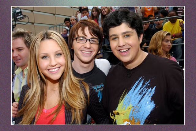 <p>Amanda Bynes with Drake Bell and Josh Peck</p>