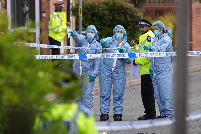 <p>A 14-year-old boy was killed and four other people seriously wounded in a sword attack in east London on Tuesday (Jordan Pettitt/PA)</p>