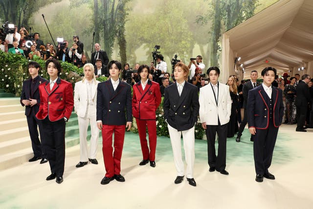 <p>Stray Kids attend the 2024 Met Gala</p>