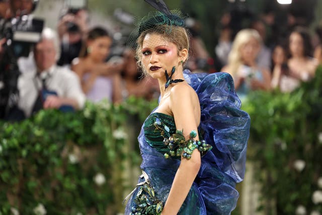 <p>Zendaya wearing custom Galliano for Margiela at the Met Gala </p>