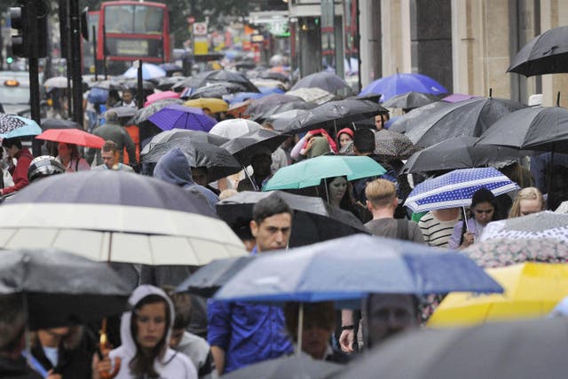 <p>Britain was hit by heavy rain and storms in April</p>