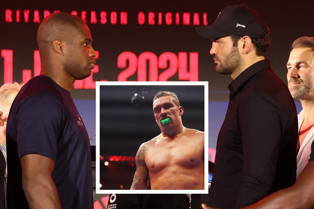 <p>Daniel Dubois (left) and Filip Hrgovic (right) will fight for the interim version of Oleksandr Usyk’s IBF belt</p>