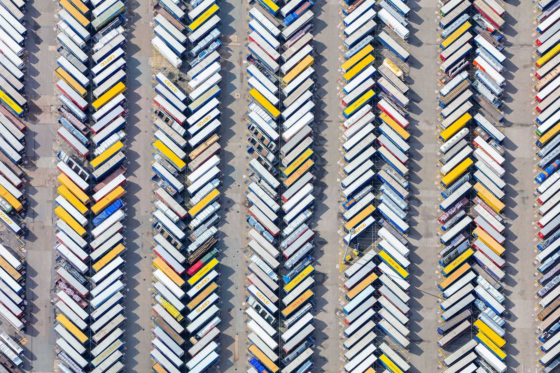 Feathered (Shipping containers in East London docks)