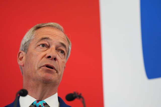 <p>Nigel Farage was speaking on June 10 (James Manning/PA)</p>