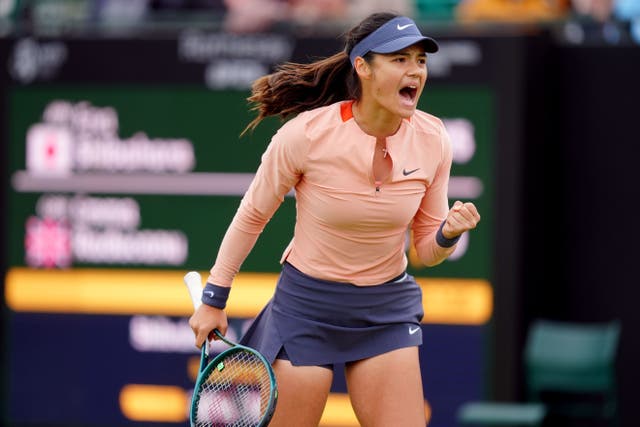 Emma Raducanu won on her return to the WTA Tour (David Davies/PA)