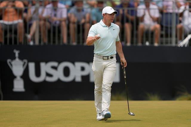 Rory McIlroy was in the hunt (Matt York/AP)