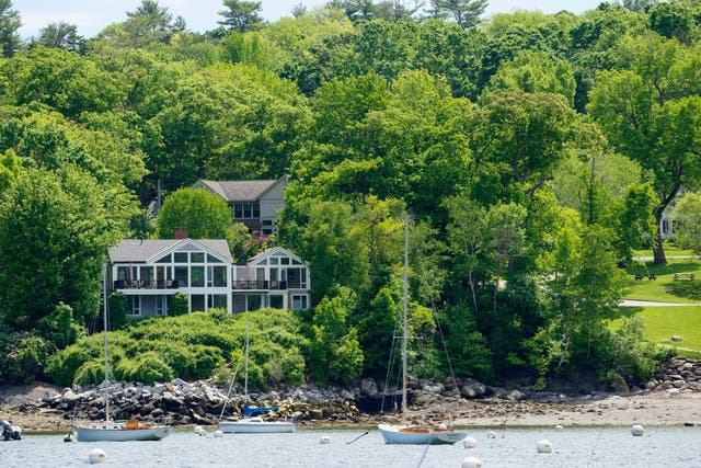 <p>The home of Amelia Bond and her husband, sits behind the waterfront property of Lisa Gorman in Camden, Maine  </p>