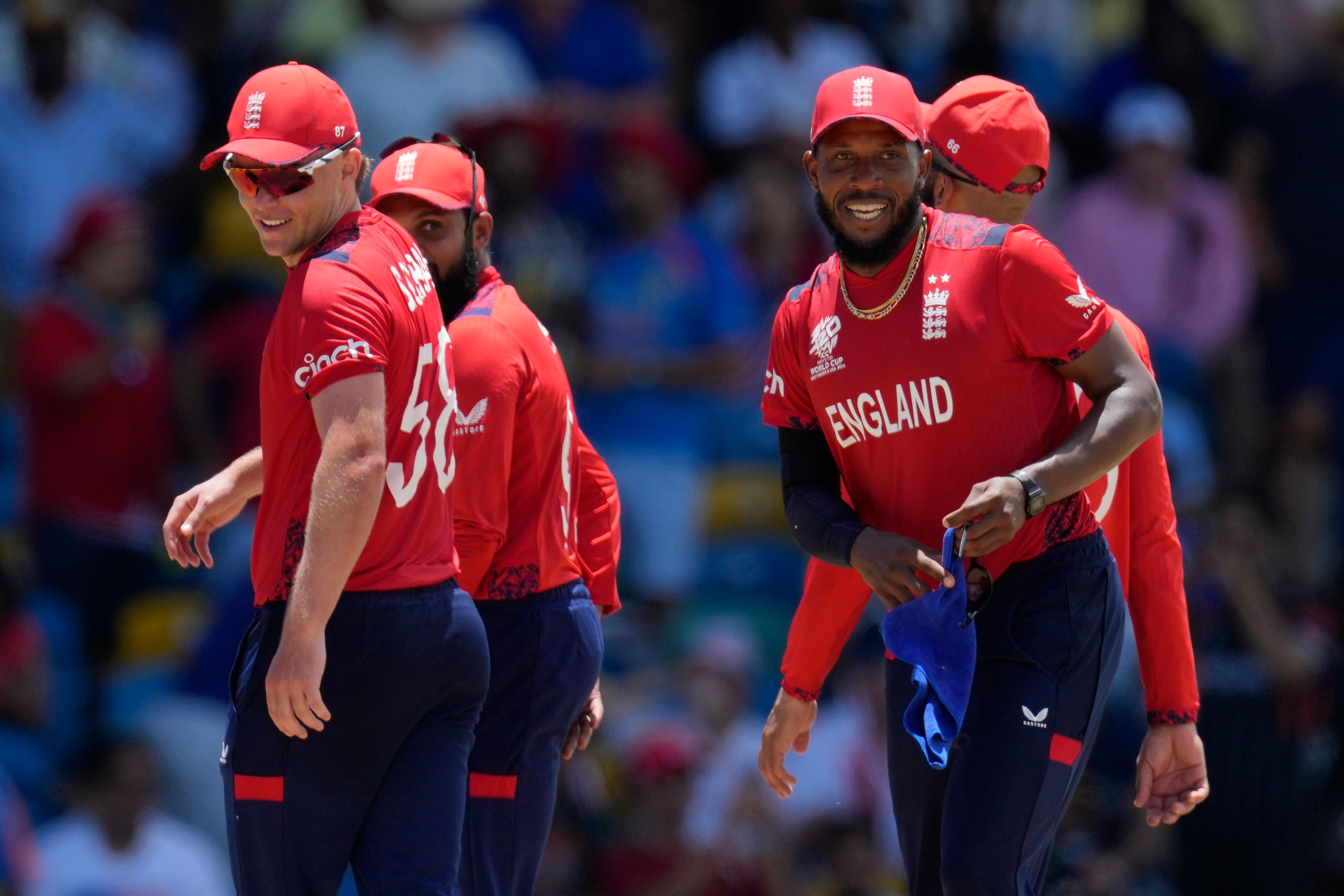 Chris Jordan took an historic hat-trick for England against the USA (AP Photo/Ricardo Mazalan)