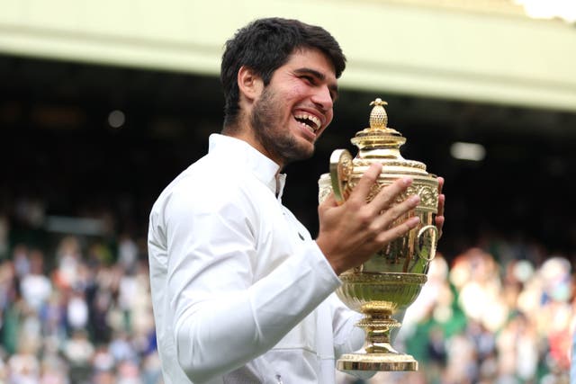 Carlos Alcaraz will try to retain his title (Steven Paston/PA)