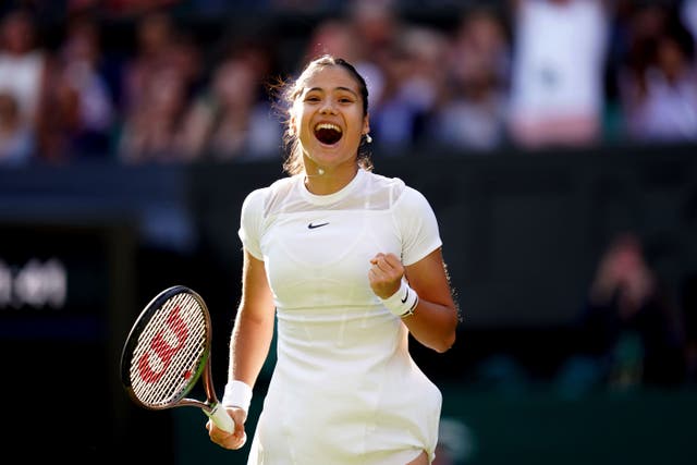 Emma Raducanu returns to Wimbledon acing tennis-chic style (Adam Davy/PA)