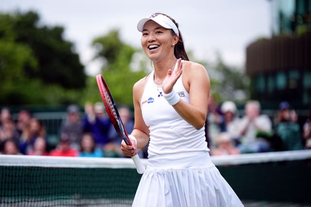 Lily Miyazaki celebrates beating Tamara Korpatsch (Aaron ChownPA)