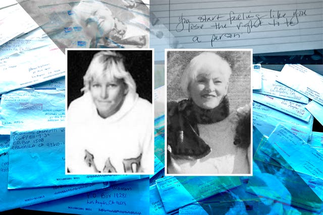 <p>Dana Gray — who is serving  a life sentence for the murder of two women — pictured in the 1990s before prison and on the right after nearly three decades in prison</p>