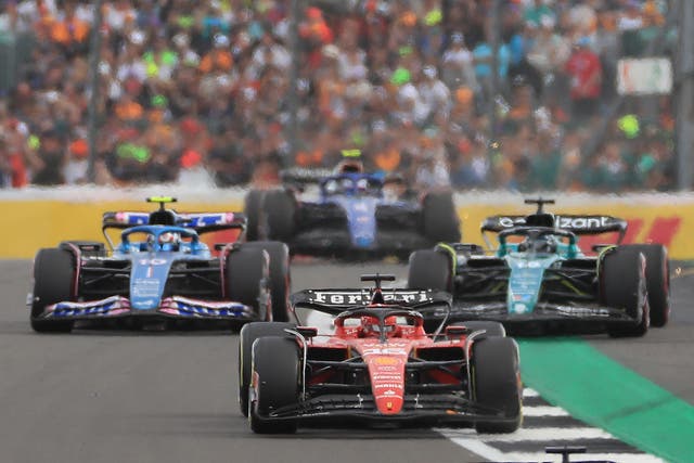 Charles Leclerc in action at the British Grand Prix (Nigel French/PA)