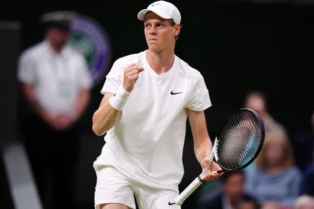 Jannik Sinner cruised into the last 16 on Centre Court (Zac Goodwin/PA)