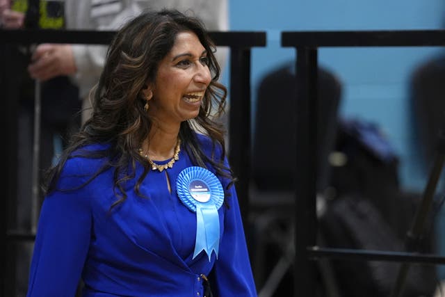 <p>Former home secretary Suella Braverman is expected to be preparing a Tory leadership bid (Andrew Matthews/PA)</p>